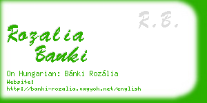 rozalia banki business card